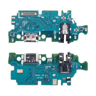 Шлейф для Samsung Galaxy A25 5G (A256E) плата системный разъем/разъем гарнитуры/микрофон - Премиум