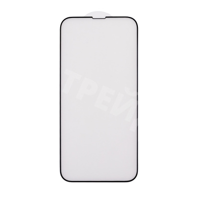 Защитное стекло "Матовое" для iPhone 13 Pro Max/14 Plus Черный (Закалённое, полное покрытие)