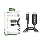 Кабель Type-C - HDMI Acefast C1-10 (ver 2.1, 4K/60 Hz, оплетка нейлон, 1.8 м) Черный