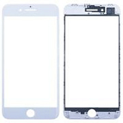 Стекло для переклейки iPhone 8 Plus с OCA пленкой + рамка Белый - OR (Mitsubishi)