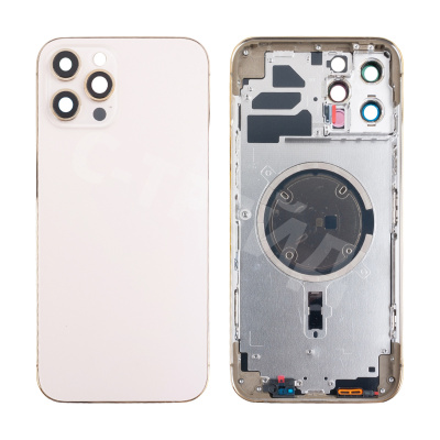Корпус для iPhone 12 Pro Max (A2411) (1 Sim) Золото - Премиум