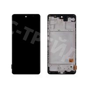 Дисплей для Samsung Galaxy M31s (M317F) модуль с рамкой Черный - (OLED) (Small Size)