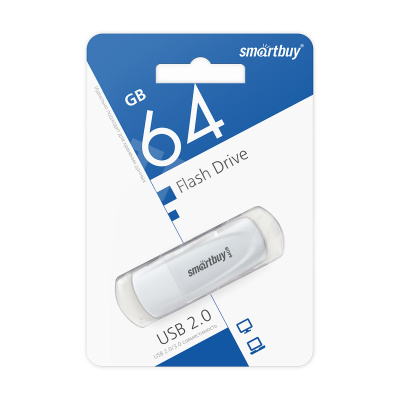 USB-флеш (USB 2.0) 64GB Smartbuy Scout Белый