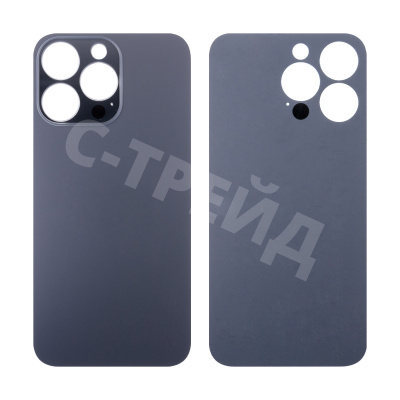 Задняя крышка для iPhone 13 Pro (A2640) Серый (стекло, узкий вырез под камеру, логотип)