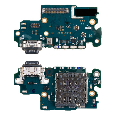 Шлейф для Samsung Galaxy A53 5G (A536B) плата системный разъем/разъем SIM/микрофон