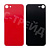 Задняя крышка для iPhone SE 2020 (A2296) Красный (стекло, монолит, широкий вырез под камеру, логотип) - Премиум