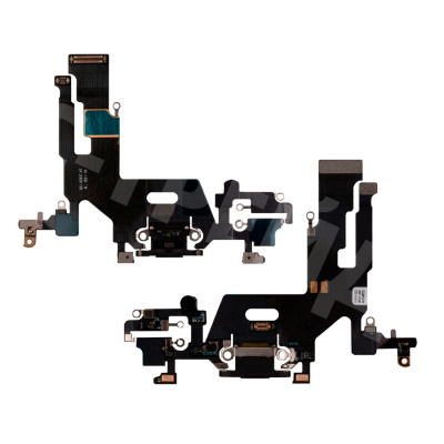 Шлейф для iPhone 11 (A2221) на системный разъем/микрофон Черный - Премиум