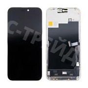 Дисплей для iPhone 15 Pro Max (A3106) в сборе с тачскрином Черный - (Soft OLED, Full HD, 120 Гц) (с верификацией)