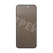 Защитное стекло "Антишпион" для iPhone 15 Черный (Закалённое, полное покрытие)