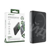 Внешний Аккумулятор (Power Bank) Acefast M12 10000 mAh (20W, PD, беспроводная зарядка 15W, MagSafe, Type-C, LED индикатор) Черный