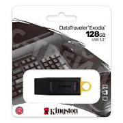 USB-флеш (USB 3.2) 128GB Kingston DataTraveler Exodia Черный