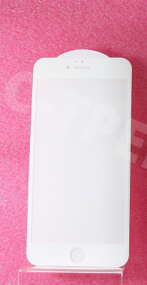 Защитное стекло "Стандарт" для iPhone 6/6S Белый (Полное покрытие)