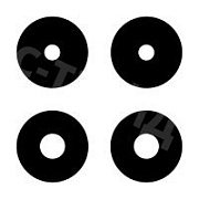 Стекло камеры для Huawei Honor X6a (5109ATKH/WDY-LX1) (комплект 4 шт.) Черный