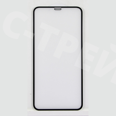 Защитное стекло "Оптима" для iPhone Xs Max/11 Pro Max Черный (Закалённое, полное покрытие)