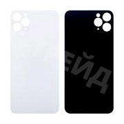 Задняя крышка для iPhone 11 Pro Max (A2218) Белый (стекло, широкий вырез под камеру, логотип)