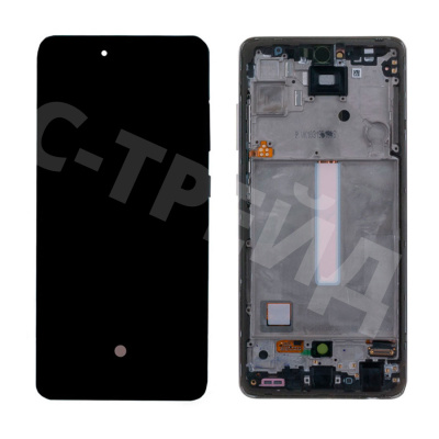 Дисплей для Samsung Galaxy A52/A52 5G/A52s 5G (A525F/A526B/A528B) модуль с рамкой Черный - OR (SP)