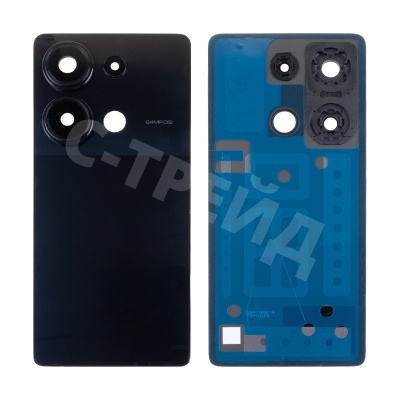 Задняя крышка для Xiaomi Poco M6 Pro 4G (2312FPCA6G) Черный - Премиум