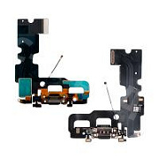 Шлейф для iPhone 7 на системный разъем/микрофон Черный