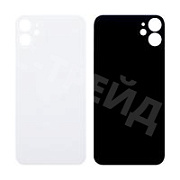 Задняя крышка для iPhone 11 (A2221) Белый (стекло, широкий вырез под камеру, логотип)