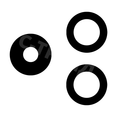 Стекло камеры для Samsung Galaxy S24 FE (S721B) (комплект 3 шт.) Черный