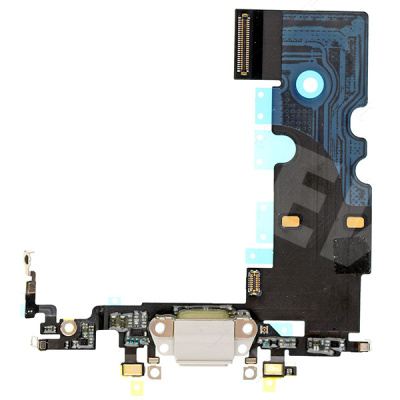 Шлейф для iPhone 8 на системный разъем/микрофон Белый