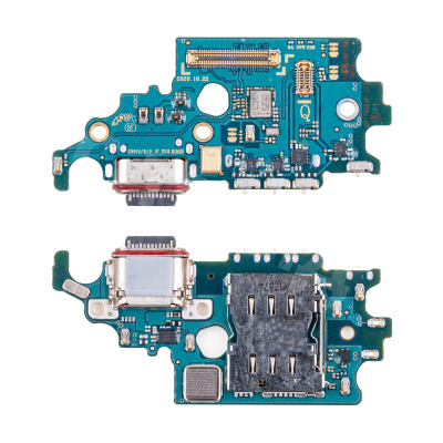 Шлейф для Samsung Galaxy S21 (G9910/Asia/America version) плата системный разъем/разъем SIM/микрофон - Премиум