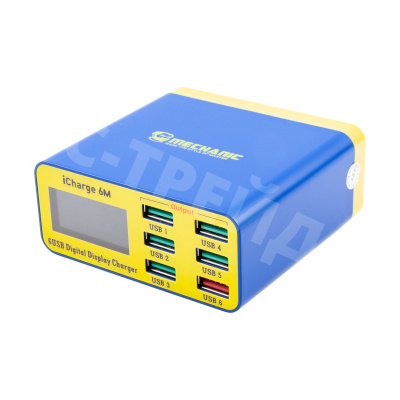 Зарядная станция Mechanic iCharge 6M (40W, 6 портов, 5USB/USB-QC3.0, LCD)