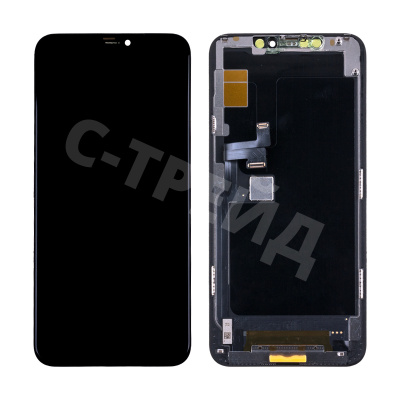 Дисплей для iPhone 11 Pro Max (A2218) в сборе с тачскрином Черный - (Hard OLED) Стандарт