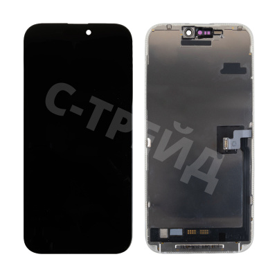 Дисплей для iPhone 16 Pro Max (A3296) в сборе с тачскрином Черный - JCID (Soft OLED, Full HD, 120 Гц) (с верификацией = с привязкой без ошибки)