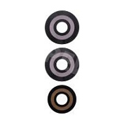 Стекло камеры для Itel A70 (A665L) (комплект 3 шт.) Черный