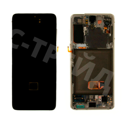 Дисплей для Samsung Galaxy S21 (G991B) модуль с рамкой Белый - OR (SP)