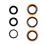 Стекло камеры для iPhone 17 Pro/17 Pro Max (комплект 3 шт.) Оранжевый