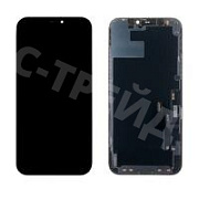 Дисплей для iPhone 12/12 Pro (A2403/A2407) в сборе с тачскрином Черный - (Hard OLED) (площадка под IC)