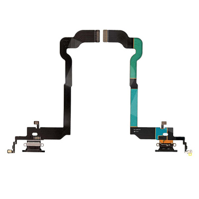 Шлейф для iPhone X (A1865/A1901) на системный разъем/микрофон Черный