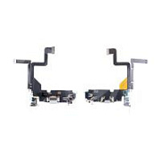 Шлейф для iPhone 14 Pro (A2891) на системный разъем/микрофон Белый - Премиум