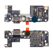 Шлейф для Xiaomi Poco F7 (25053PC47G/25053PC47I) плата системный разъем/разъем SIM/микрофон - Премиум