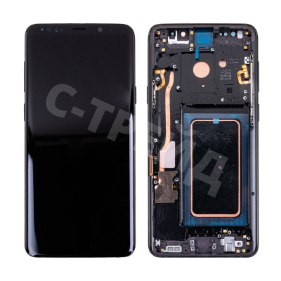Дисплей для Samsung Galaxy S9+ (G965F) модуль с рамкой Черный - (OLED)