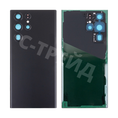Задняя крышка для Samsung Galaxy S22 Ultra (S908B) Черный - Премиум