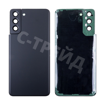 Задняя крышка для Samsung Galaxy S21+ (G996B) Черный - Премиум