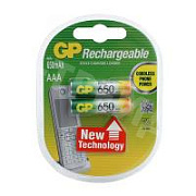 Аккумуляторные батарейки "AAA" GP 650 mAh (2 шт. в блистере)