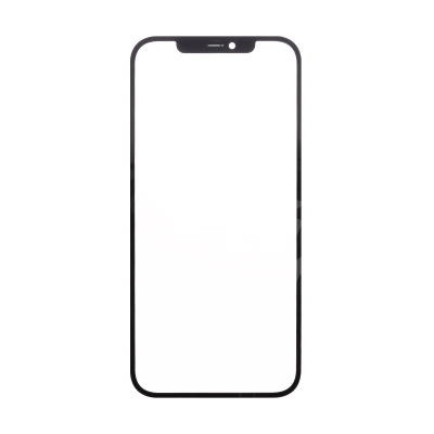 Стекло для переклейки iPhone 12 Pro Max в сборе с OCA пленкой Черный - OR (Feaglet)