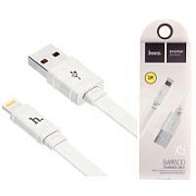 Кабель USB - Lightning Hoco X5 (2.4A, плоский) Белый