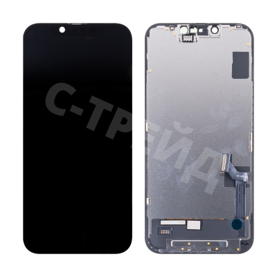 Дисплей для iPhone 14 (A2883) в сборе с тачскрином Черный - (Hard OLED) (площадка под IC)