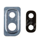 Стекло камеры для Samsung Galaxy A10/A20/A30/A40 (A105F/A205F/A305F/A405F) в сборе с рамкой Черный