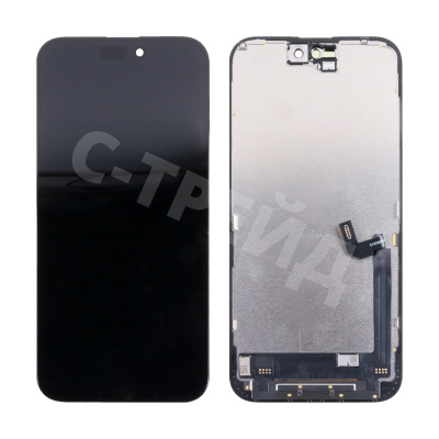 Дисплей для iPhone 16 Plus (A3290) в сборе с тачскрином Черный - (In-Cell) (площадка под IC)