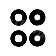 Стекло камеры для Xiaomi Redmi Note 14 Pro 5G (24090RA29G) (комплект 4 шт.) Черный