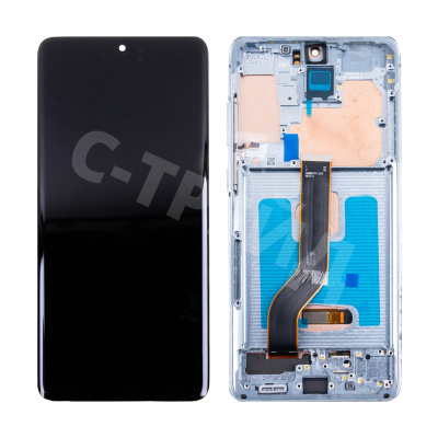Дисплей для Samsung Galaxy S20+ (G985F) модуль с рамкой Синий - (OLED) (Full Size)