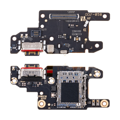 Шлейф для Xiaomi Poco X6 5G (23122PCD1G) плата системный разъем/разъем SIM/микрофон - Премиум