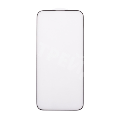 Защитное стекло "Матовое" для iPhone 15 Pro Max Черный (Закалённое, полное покрытие)