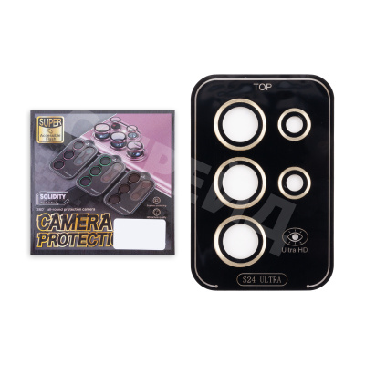 Защитное стекло линзы камеры для Galaxy Samsung S24 Ultra (S928B) (комплект 5 шт.) Желтый